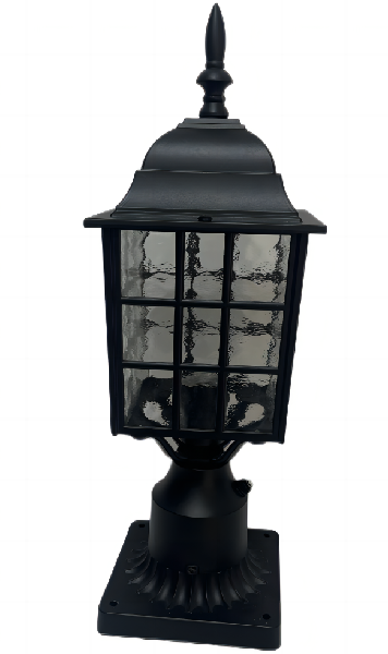 Outdoor column lights with light sensors